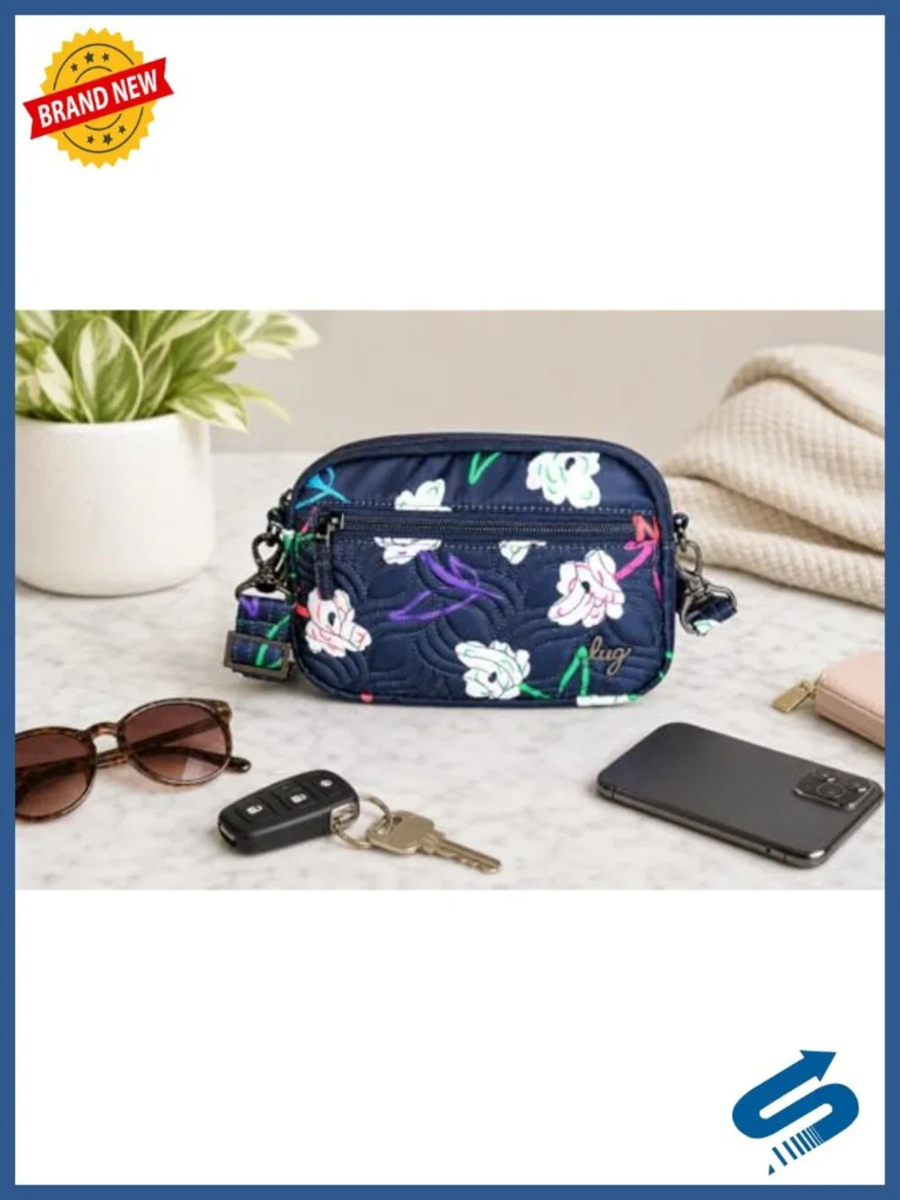 Convertible Crossbody Sling Bag with Belt Loops RFID Protection Polyester
